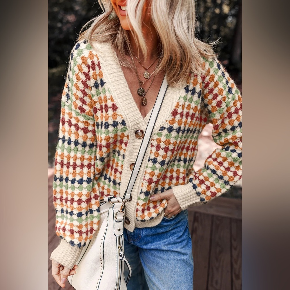 Colorful Patterned Women's Sweater